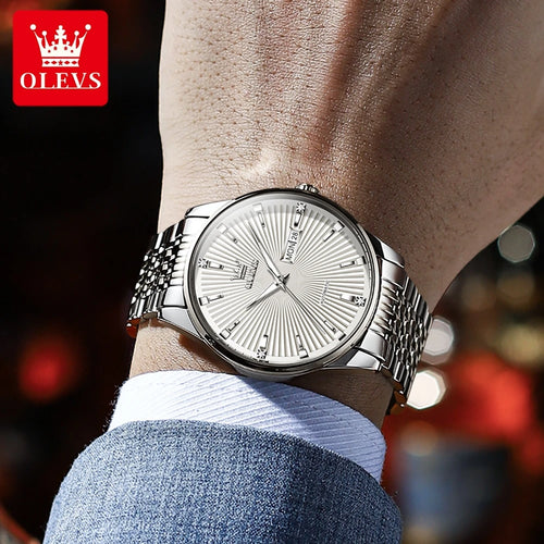 OLEVS 6653 Original Men's Mechanical Movement WristWatch Luxury Craftsman Capable Watches for Men Waterproof Luminous Watch